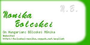 monika bolcskei business card