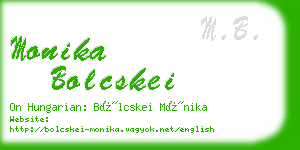 monika bolcskei business card